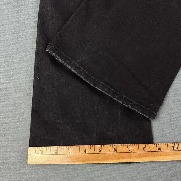 Jen7 Seven For All Mankind 7FAM Jeans Womens 8 Black Petite Slim Bootcut Stretch - Picture 9 of 16